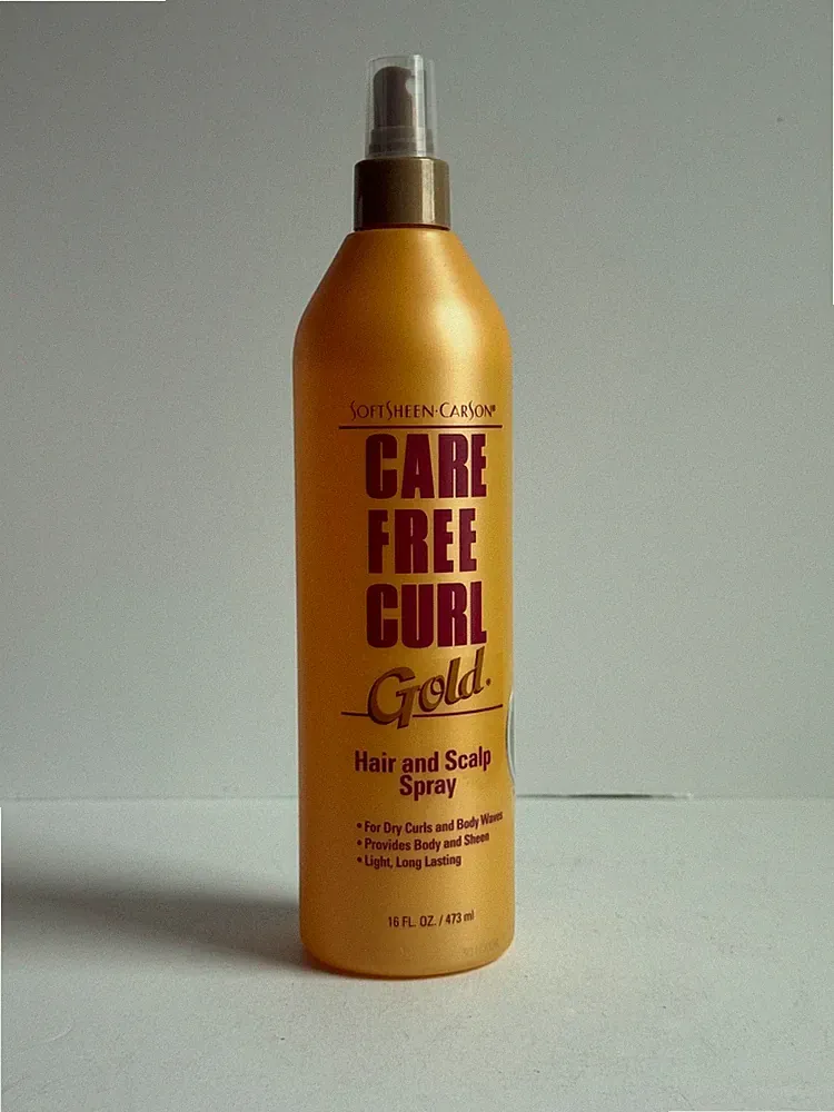(1) SoftSheen Carson Care Free Curl Gold Hair And Scalp Spray, Body Waves, 16oz