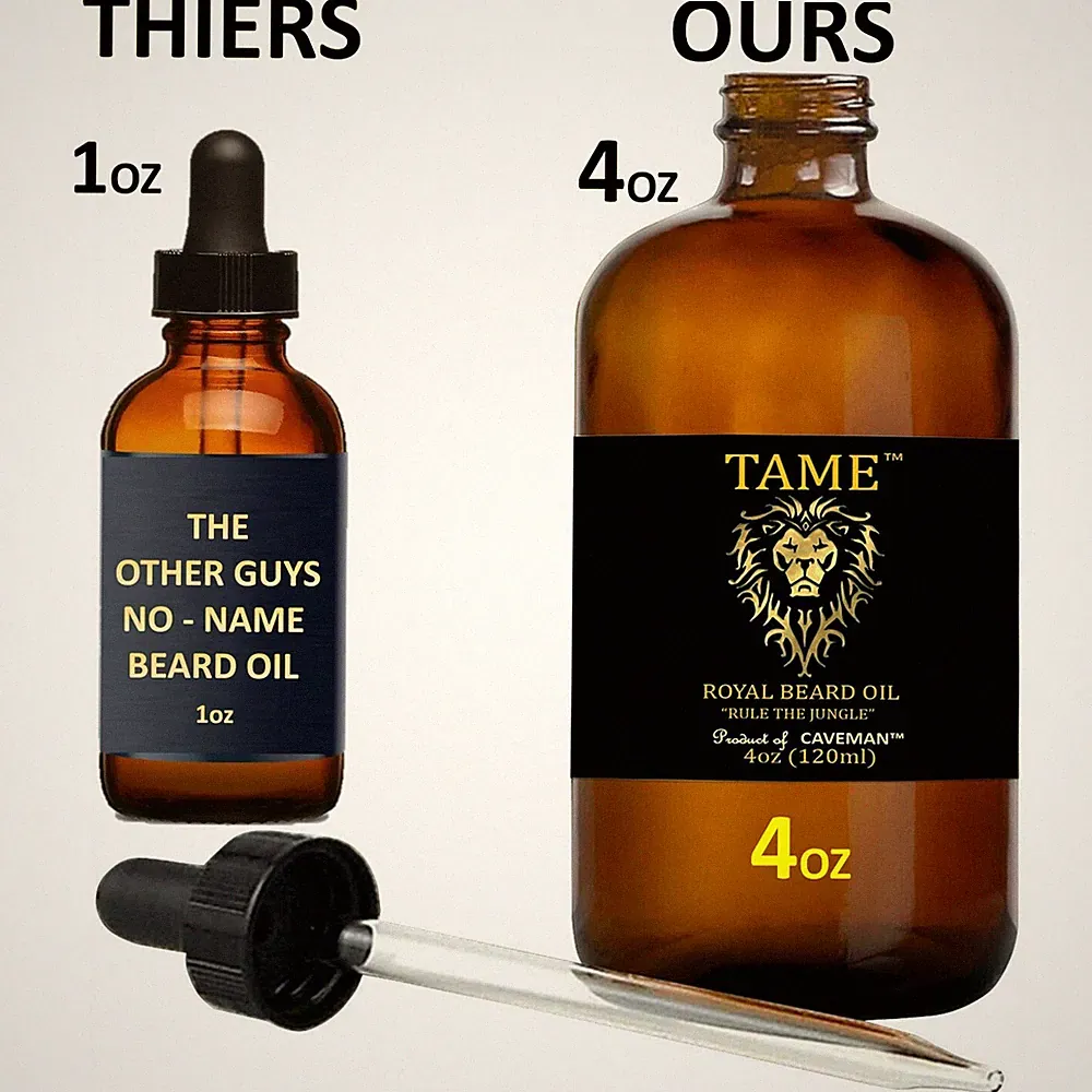 4oz Caveman™ GIANT Bottle Growth Oil Serum Fast Growing Beard Mustache 14 Scents