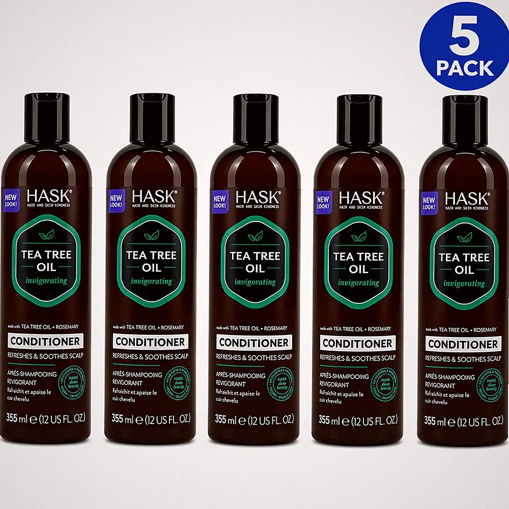 Hask Tea Tree Oil Invigorating Conditioner Refreshes & Soothes Scalp 5 Pack
