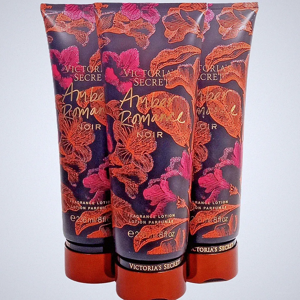 VICTORIA’S SECRET AMBER ROMANCE NOIR FRAGRANCE LOTION 8 OZ SEALED 3 PCS SET