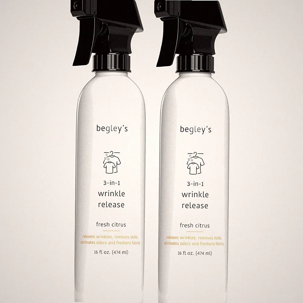 Wrinkle Remover Spray, 3-in-1 Fabric Refresher, Citrus Scent